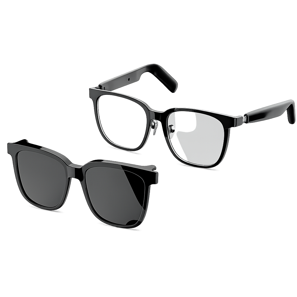 2-in-1 Smart Glasses with Bluetooth Audio & Magnetic Lenses