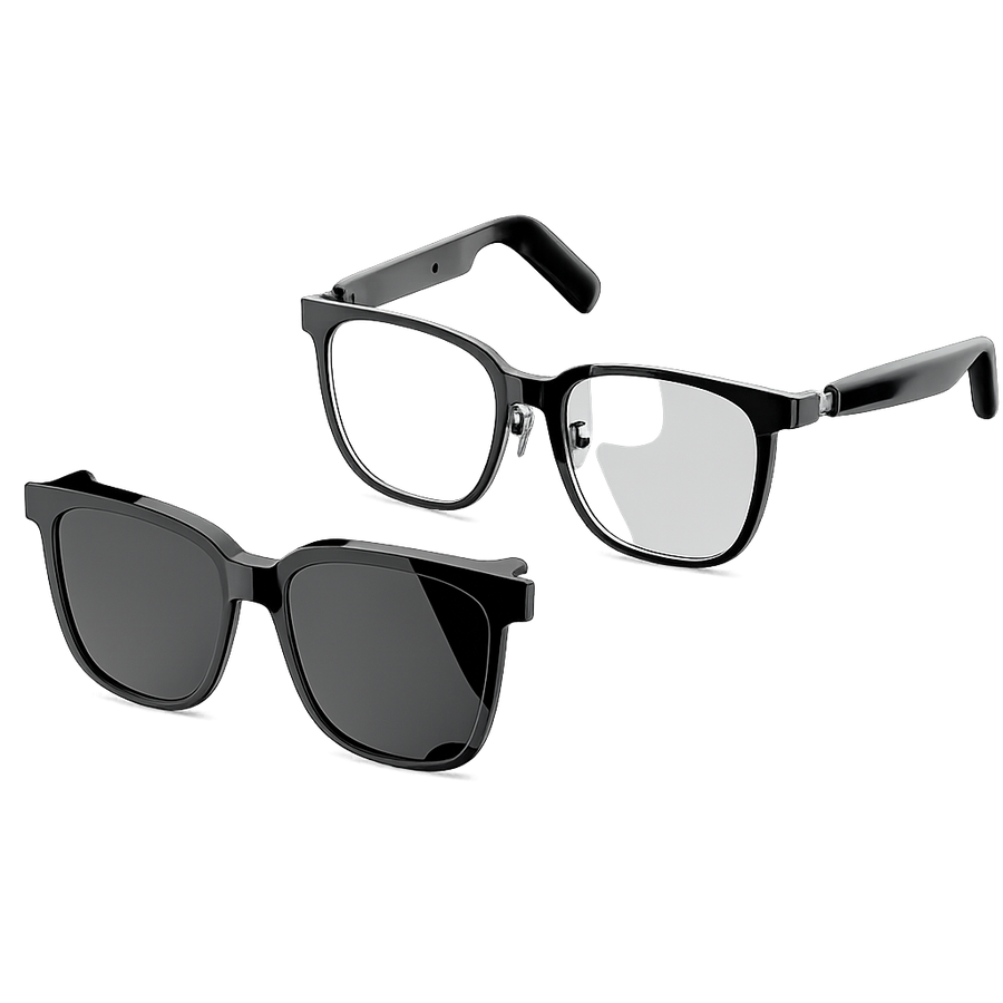 2-in-1 Smart Glasses with Bluetooth Audio & Magnetic Lenses