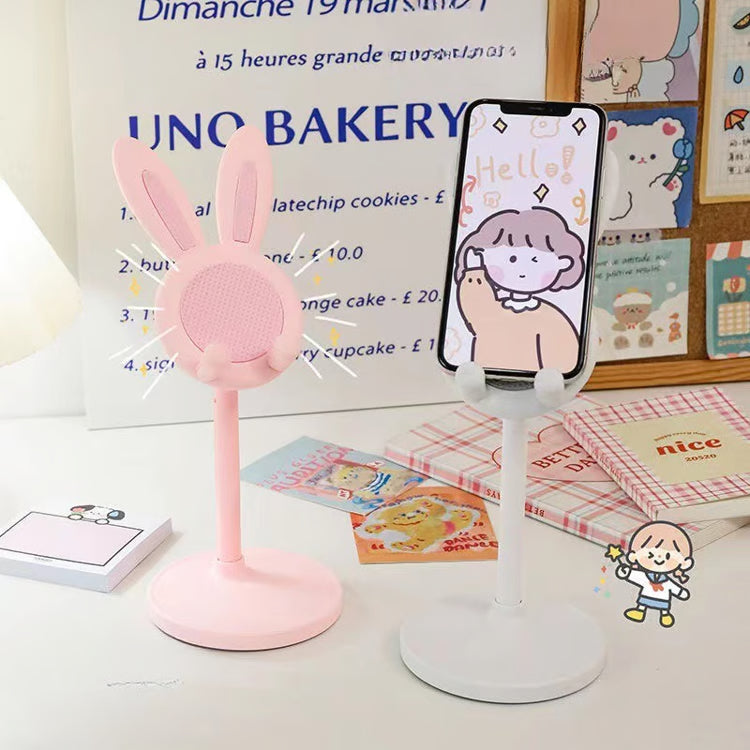Cute Rabbit Phone Stand – Adjustable Desktop Phone Holder & Grip Accessory