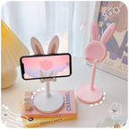 Cute Rabbit Phone Stand – Adjustable Desktop Phone Holder & Grip Accessory
