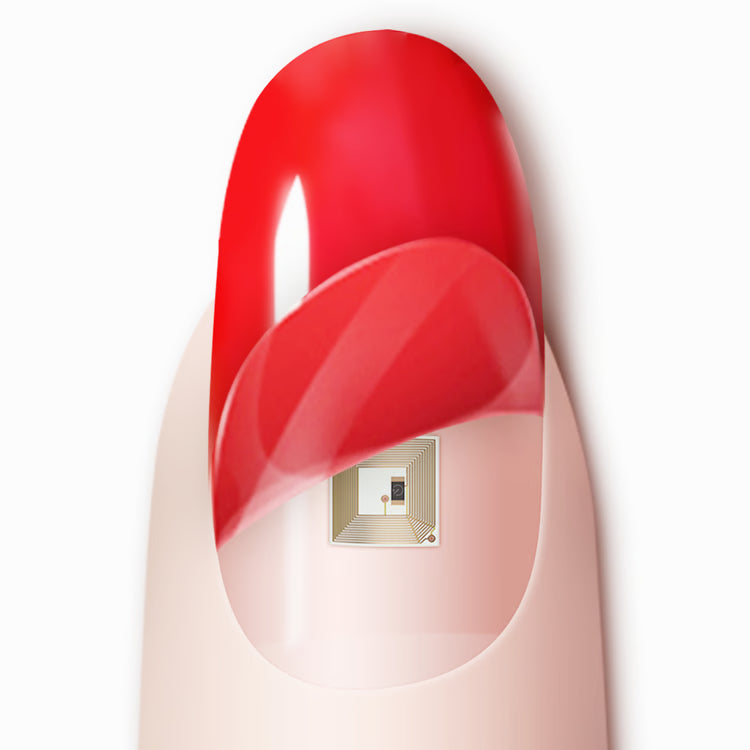 Smart NFC Nail Chip for Instant Sharing & Mobile Shortcuts