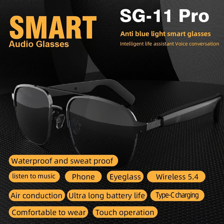 Smart Bluetooth Audio Sunglasses with Wireless Sound & Hands-Free Features
