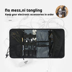 Travel Cable & Charger Organizer Bag – Electronic Accessories Cord Pouch & Roll-Up Tech Carrying Case