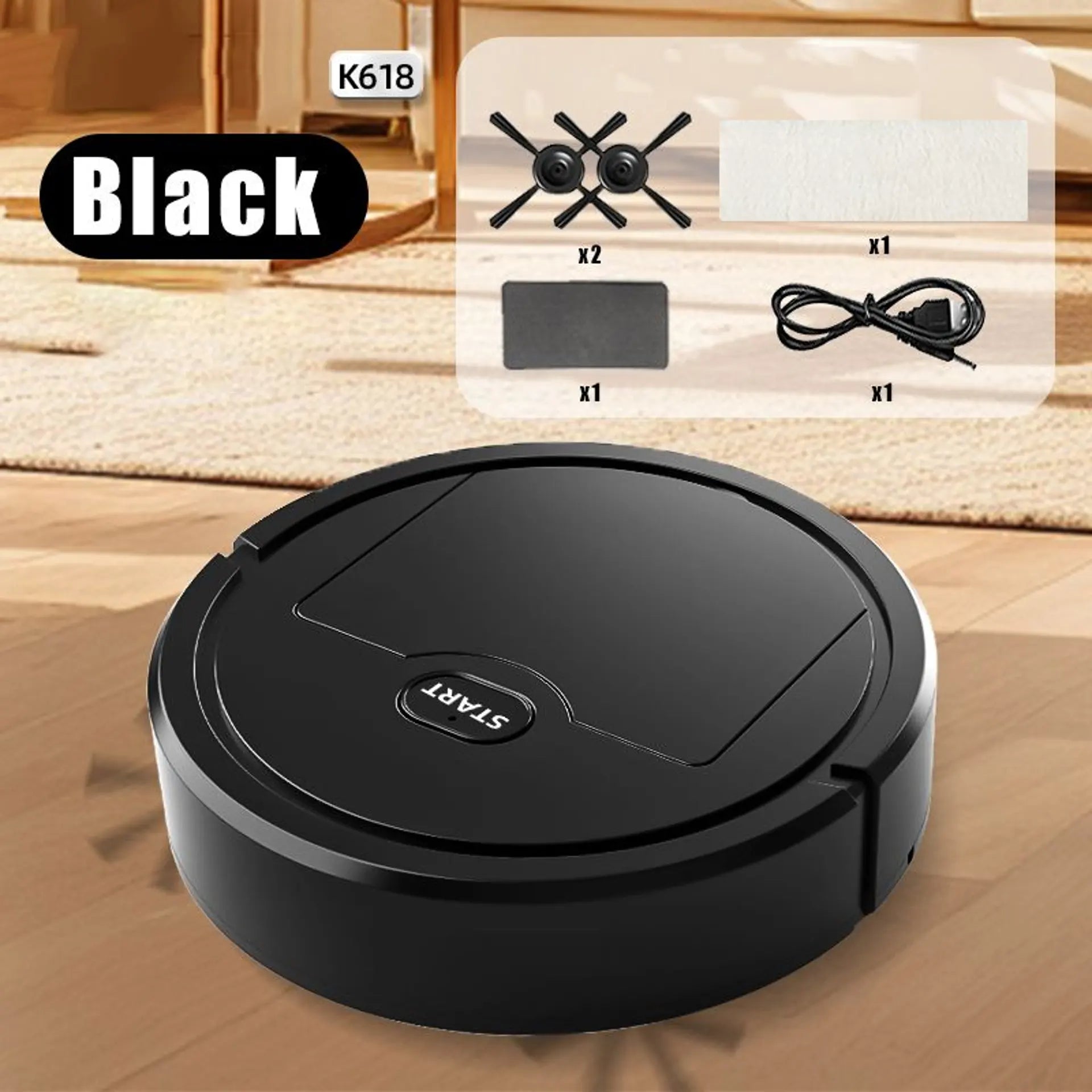 Robotic Vacuum Cleaner with Sweeping, Mopping & USB Charging – All-in-One Home Cleaning