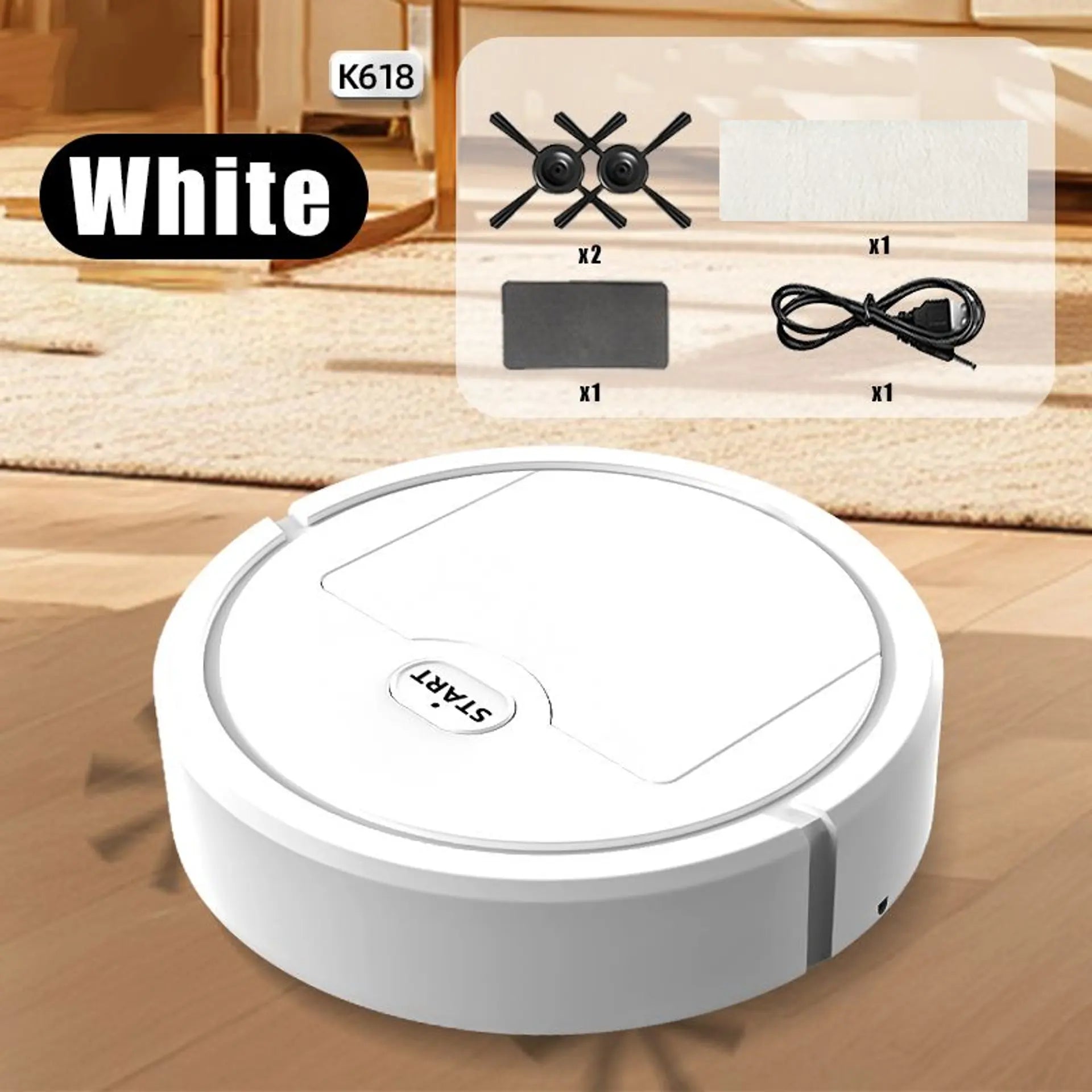 Robotic Vacuum Cleaner with Sweeping, Mopping & USB Charging – All-in-One Home Cleaning