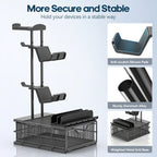 Gaming Headphone Stand with Drawer, Desk Organizer & Controller Holder