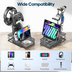 Gaming Headphone Stand with Drawer, Desk Organizer & Controller Holder