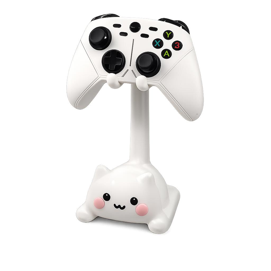 Cute Cat Game Controller Stand Holder – Desktop Gaming Accessory