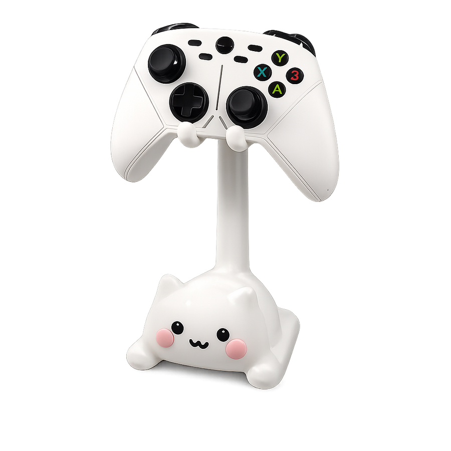 Cute Cat Game Controller Stand Holder – Desktop Gaming Accessory